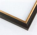 Small Undulating Surface - Black with Gold Lip with Grey outer side Category: Contemporary