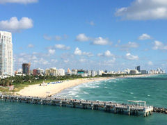 Miami Beach, Florida with an ocean view